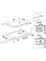 Whirlpool Płyta grzewcza WL S3377 BF Czarny Induction vitroceramic Technical drawing