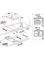 Whirlpool Płyta grzewcza WS Q0530 NE Czarny Induction vitroceramic Technical drawing