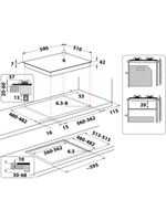 Whirlpool Płyta grzewcza GOFL 629/WH Biel Gazowy Technical drawing