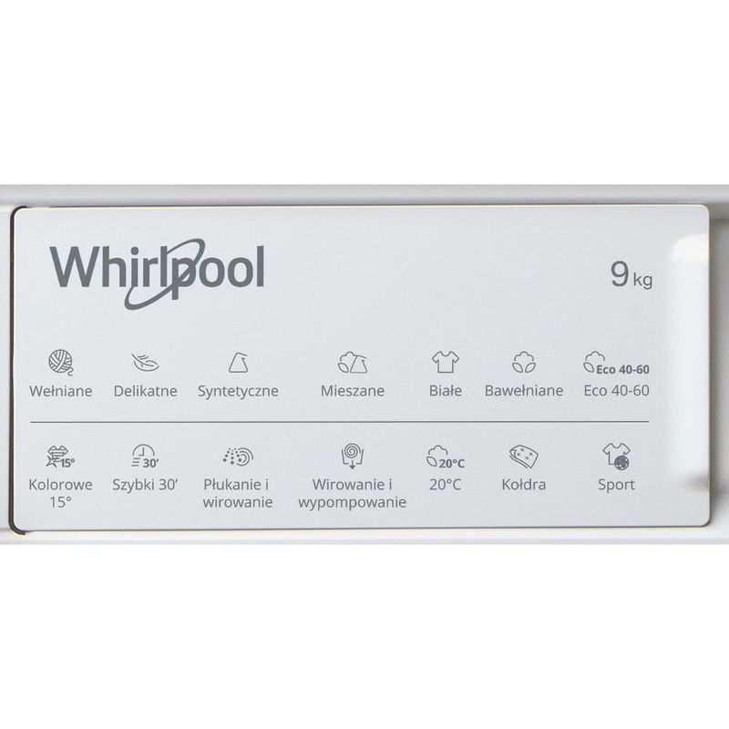 Whirlpool Pralka Do zabudowy BI WMWG 91484 PL Biel Ładowany od frontu C Program