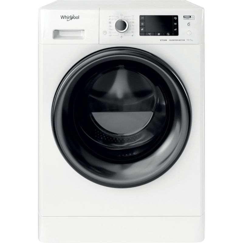 Whirlpool Pralkosuszarka Wolnostojące FWDD 1071682 WBV EU N Biel Ładowany od frontu Frontal