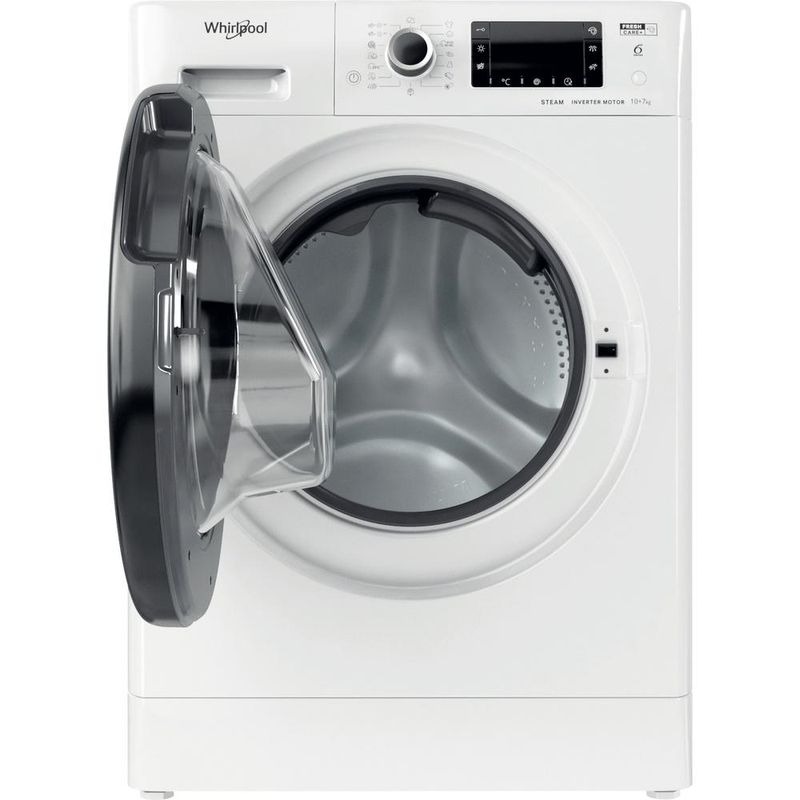 Whirlpool Pralkosuszarka Wolnostojące FWDD 1071682 WBV EU N Biel Ładowany od frontu Frontal open