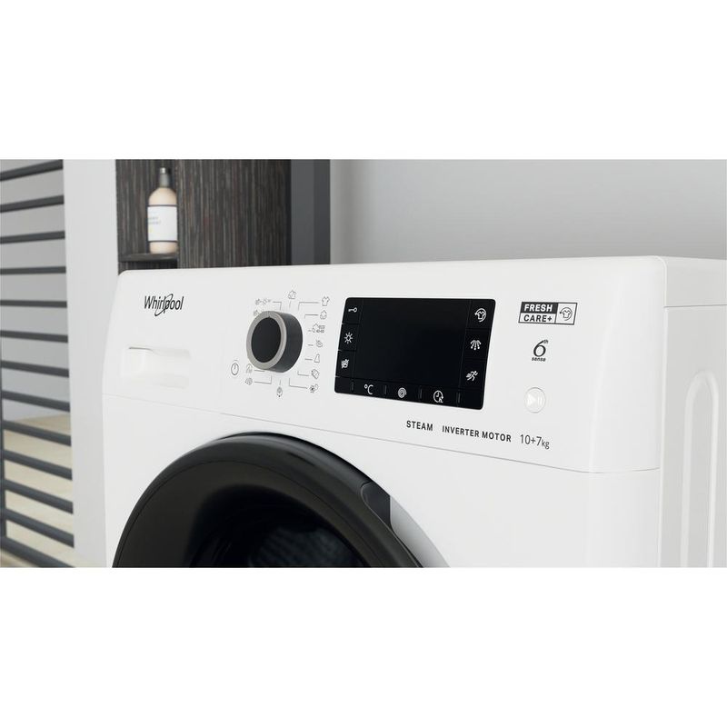 Whirlpool Pralkosuszarka Wolnostojące FWDD 1071682 WBV EU N Biel Ładowany od frontu Lifestyle control panel