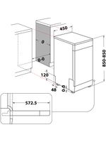 Whirlpool Zmywarka Wolnostojące WSFC 3M17 X Wolnostojące F Technical drawing