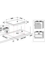 Whirlpool Płyta grzewcza GMT 6422 AN Antracyt Gazowy Technical drawing