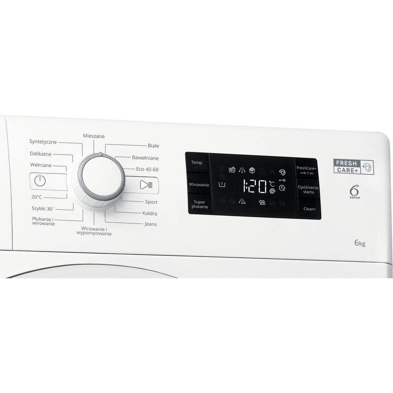 Whirlpool-Pralka-Wolnostojące-FWSG-61251-W-PL-N-Biel-Ładowany-od-frontu-F-Control-panel