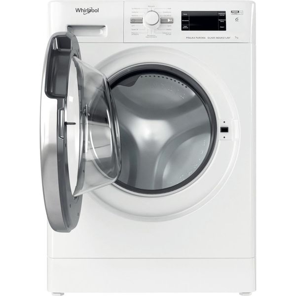 Whirlpool-Pralka-Wolnostojące-FWSG-71283-SV-PL-N-Biel-Ładowany-od-frontu-D-Frontal-open