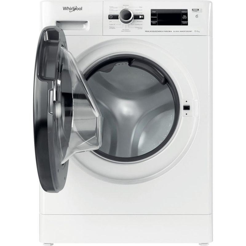 Whirlpool-Pralkosuszarka-Wolnostojące-FWDG-861483-WBV-PL-N-Biel-Ładowany-od-frontu-Frontal-open