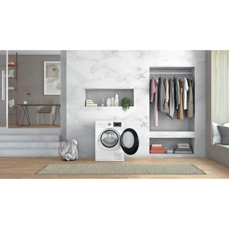 Whirlpool Suszarka W6 D84WB EE Biel Lifestyle frontal open