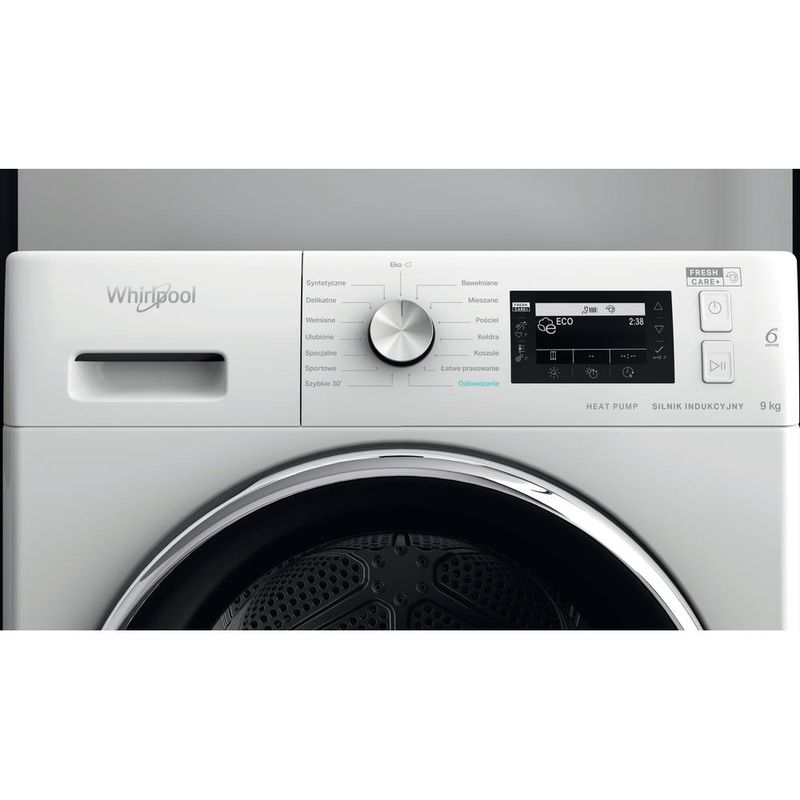 Whirlpool Suszarka FFT D 9X3BX PL Biel Lifestyle control panel