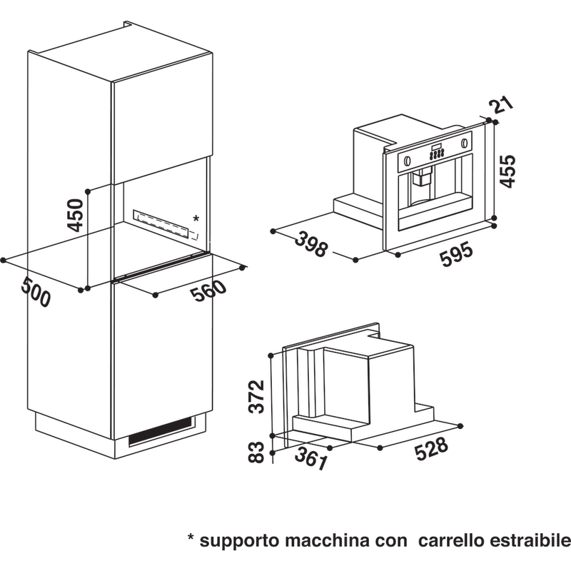 Whirlpool-Wbudowany-ekspres-do-kawy-ACE-102-IXL-Inox-W-pełni-automatyczne-Technical-drawing