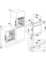 Whirlpool Piekarnik Do zabudowy AKP 245/IX Elektryczny A Technical drawing
