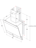 Whirlpool Okap Do zabudowy AKR 65F LM K Czarny Wolnostojące Elektroniczny Technical drawing