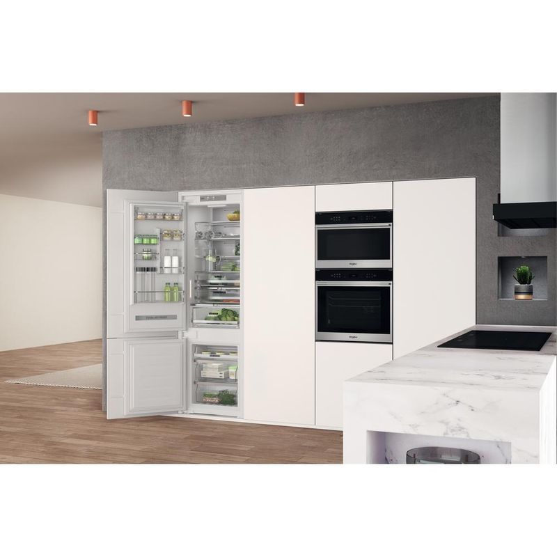 Whirlpool Lodówka z zamrażarką Do zabudowy WHC20 T593 P Biel Dwudrzwiow(y)a Lifestyle perspective open