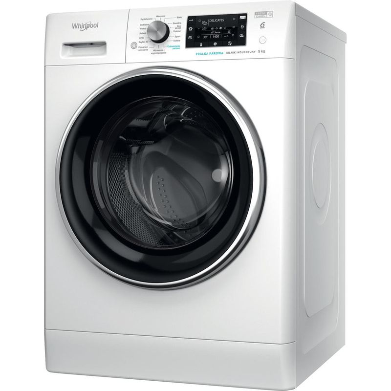 Whirlpool Pralka Wolnostojące FFD 9458 BCV PL Biel Ładowany od frontu B Perspective