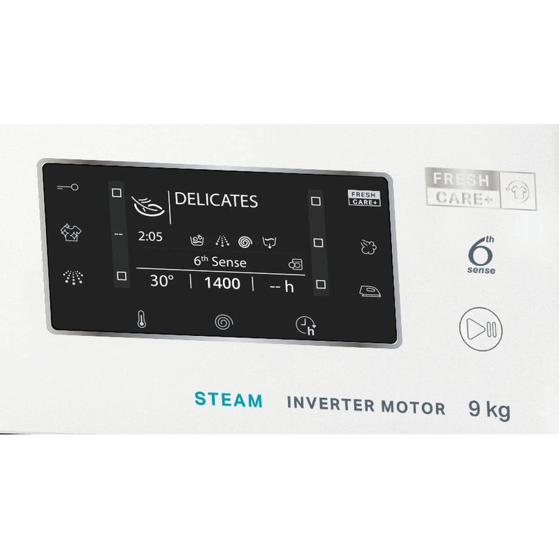 Whirlpool Pralka Wolnostojące FFD 9458 BV EE Biel Ładowany od frontu B Control panel