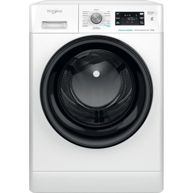 Whirlpool Pralka Wolnostojące FFB 8258 BV PL Biel Ładowany od frontu B Frontal