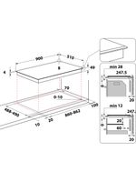 Whirlpool Płyta grzewcza WT 1090 BA Czarny Induction vitroceramic Technical drawing