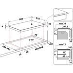 Whirlpool-Płyta-grzewcza-WT-1090-BA-Czarny-Induction-vitroceramic-Technical-drawing