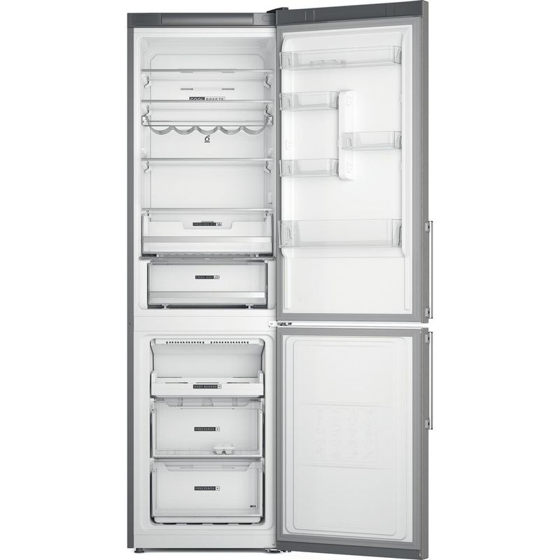 Whirlpool Lodówka z zamrażarką Wolnostojące W7X 92O OX H Optic Inox Dwudrzwiow(y)a Frontal open