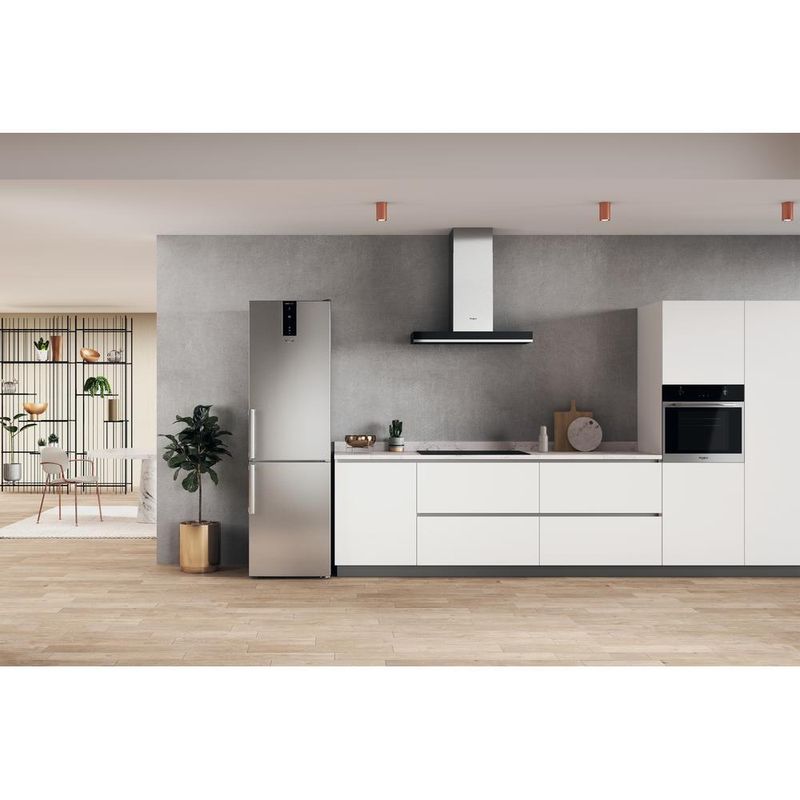 Whirlpool Lodówka z zamrażarką Wolnostojące W7X 92O OX H Optic Inox Dwudrzwiow(y)a Lifestyle frontal