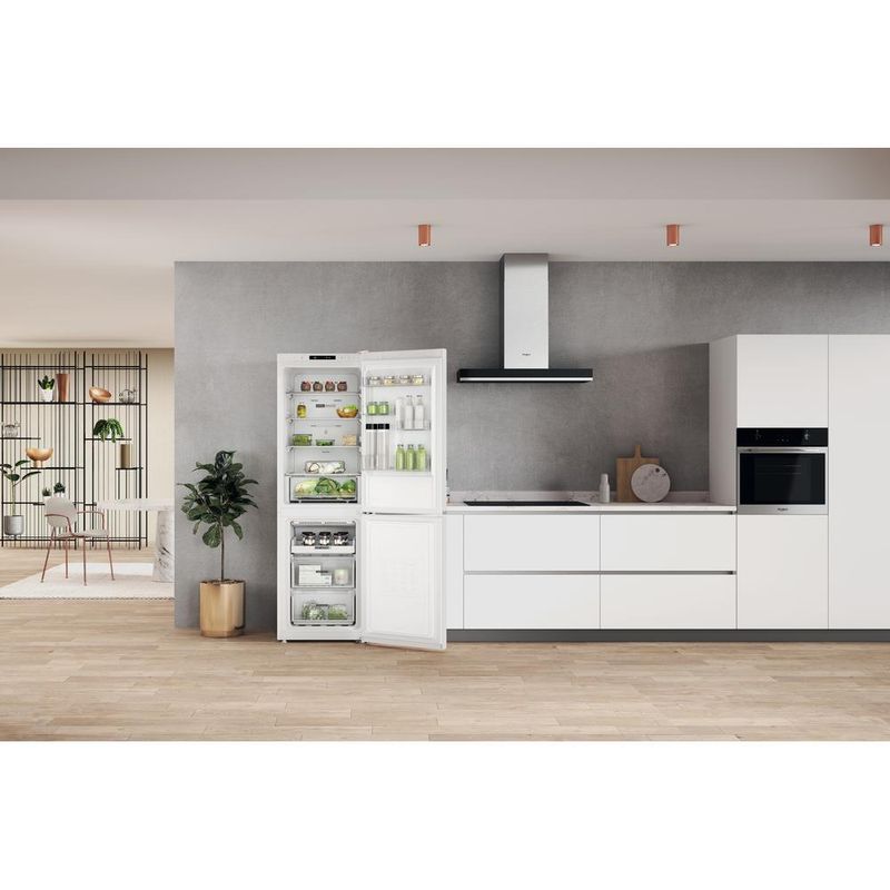 Whirlpool Lodówka z zamrażarką Wolnostojące W7X 81I W Biały Dwudrzwiow(y)a Lifestyle frontal open