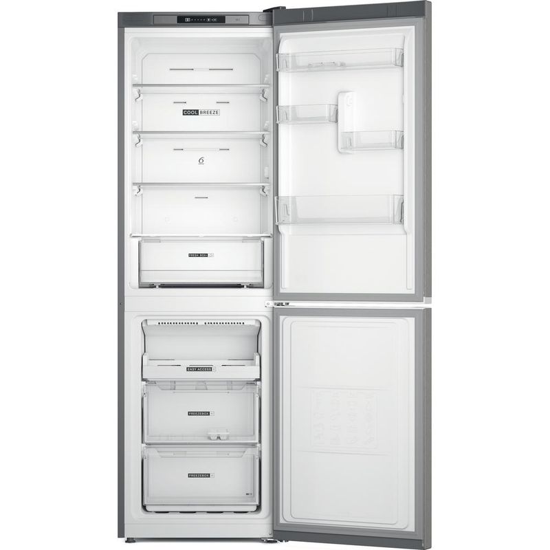 Whirlpool-Lodowka-z-zamrażarką-Wolnostojące-W7X-81I-OX-Optic-Inox-Dwudrzwiow-y-a-Frontal-open