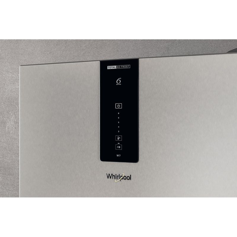 Whirlpool-Lodowka-z-zamrażarką-Wolnostojące-W7X-81O-OX-Optic-Inox-Dwudrzwiow-y-a-Control-panel