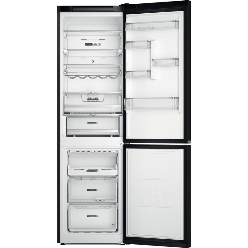 Whirlpool Lodówka z zamrażarką Wolnostojące W7X 94T KS Czarny/inox Dwudrzwiow(y)a Frontal open