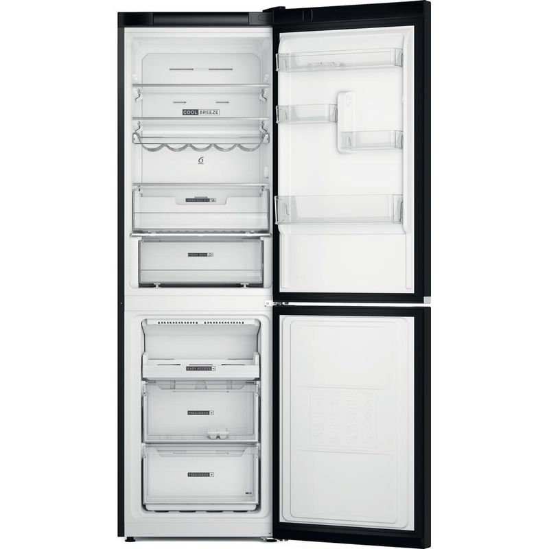 Whirlpool-Lodowka-z-zamrażarką-Wolnostojące-W7X-82O-K-Czarny-Dwudrzwiow-y-a-Frontal-open
