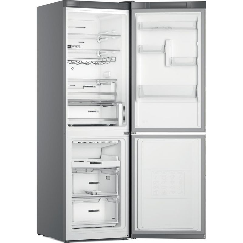 Whirlpool-Lodowka-z-zamrażarką-Wolnostojące-W7X-82O-OX-H-Optic-Inox-Dwudrzwiow-y-a-Perspective-open