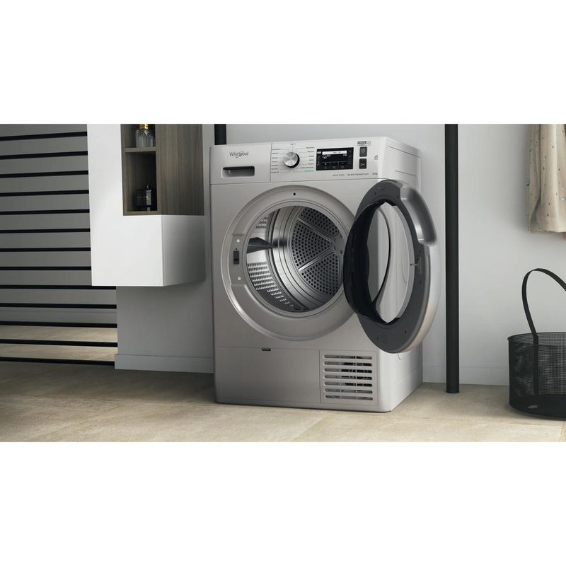 Whirlpool Suszarka FFT D 9X3SBS PL Srebrny Lifestyle perspective open