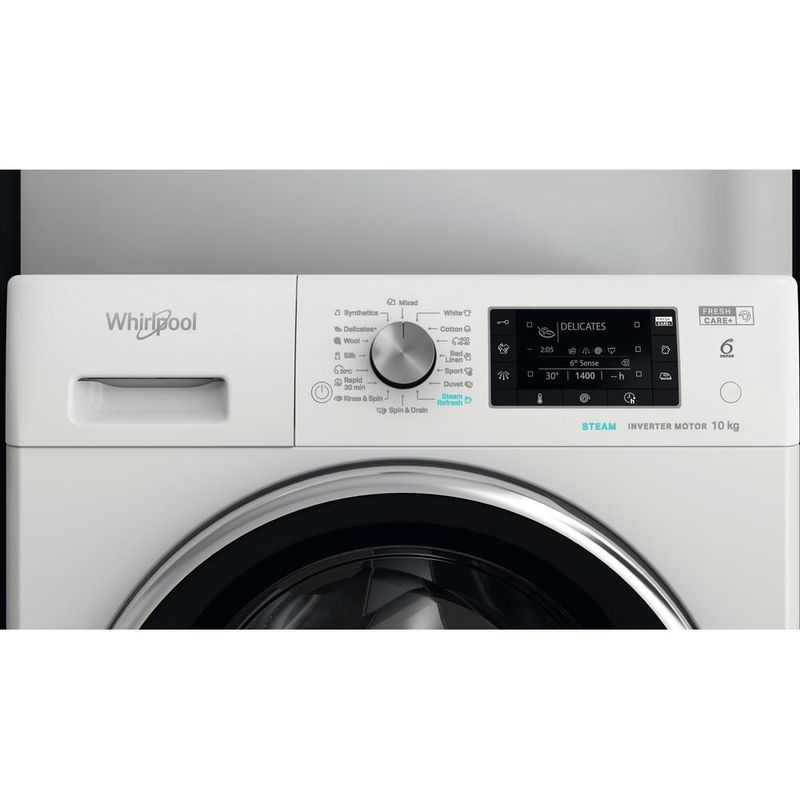 Whirlpool Pralka Wolnostojące FFD 10469 BCV EE Biel Ładowany od frontu A Control panel