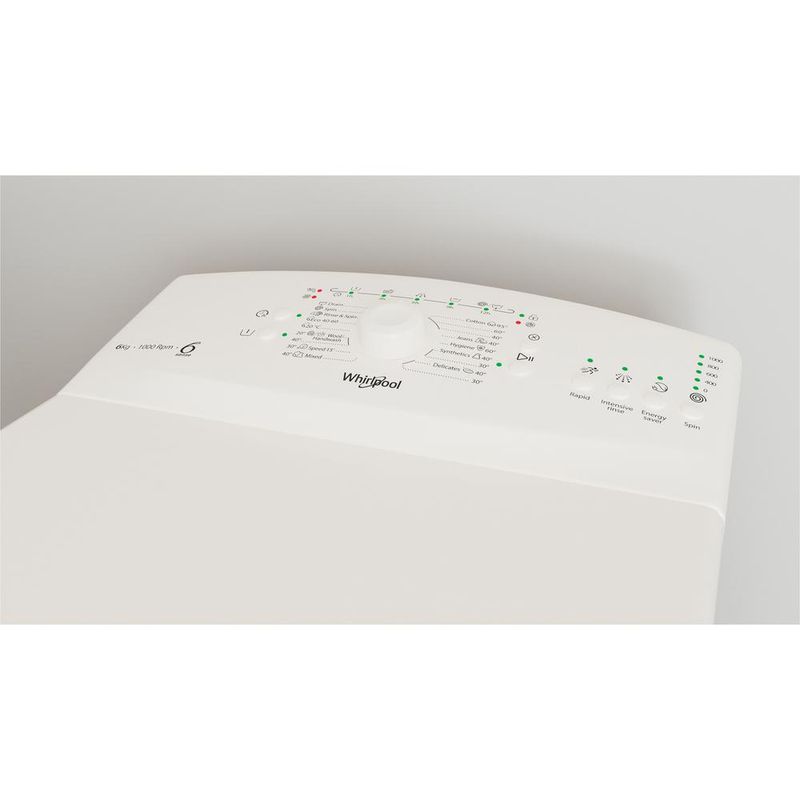 Whirlpool Pralka Wolnostojące TDLR 6040L EU/N Biel Ładowana od góry C Lifestyle control panel