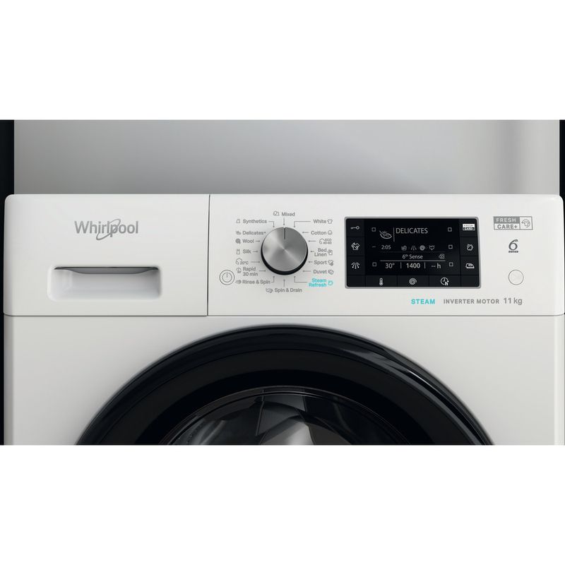 Whirlpool Pralka Wolnostojące FFD 11469 BV EE Biel Ładowany od frontu A Control panel