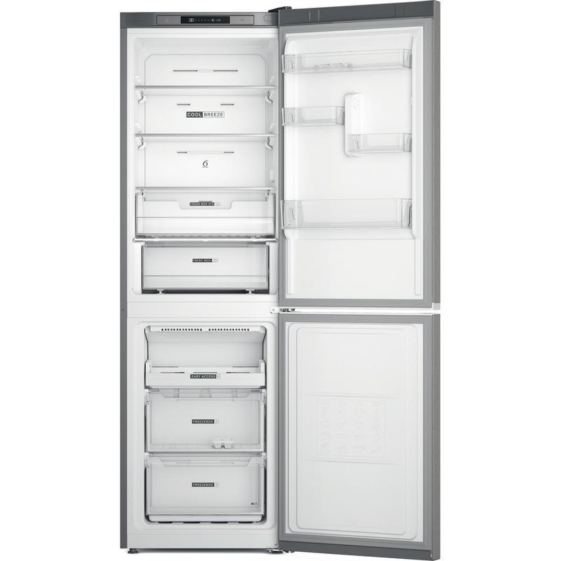 Whirlpool Lodówka z zamrażarką Wolnostojące W7X 82I OX Optic Inox Dwudrzwiow(y)a Frontal open