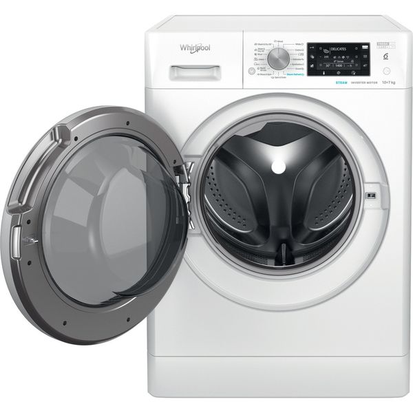 Whirlpool-Pralkosuszarka-Wolnostojące-FFWDD-1076258-SV-EE-Biel-Ładowany-od-frontu-Frontal-open