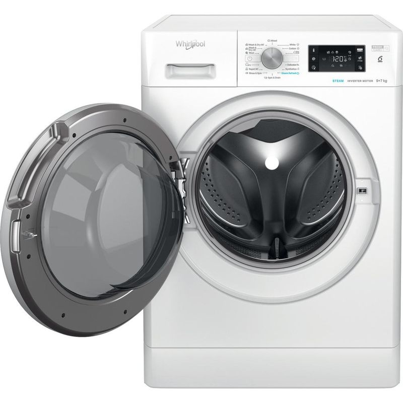 Whirlpool Pralkosuszarka Wolnostojące FFWDB 976258 SV EE Biel Ładowany od frontu Frontal open