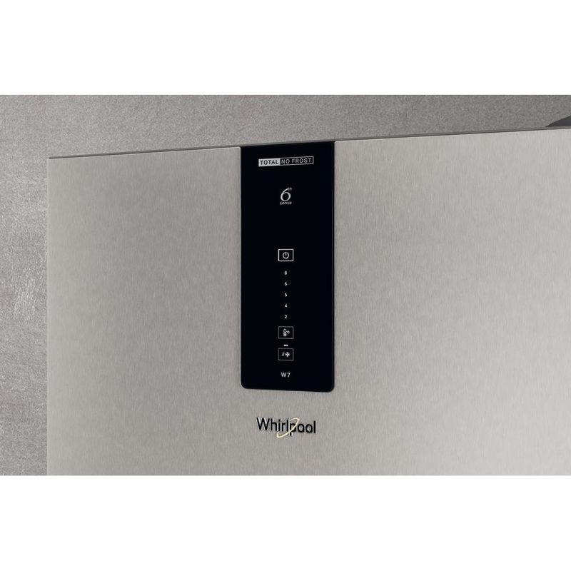 Whirlpool-Lodowka-z-zamrażarką-Wolnostojące-W7X-82O-OX-Optic-Inox-Dwudrzwiow-y-a-Control-panel