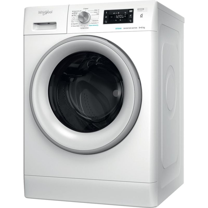 Whirlpool Pralkosuszarka Wolnostojące FFWDB 964369 SV EE Biel Ładowany od frontu Perspective