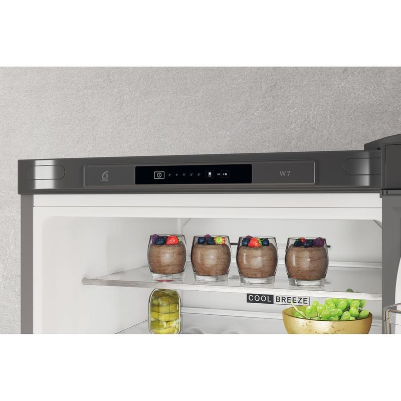 Whirlpool Lodówka z zamrażarką Wolnostojące W7X 92I OX Optic Inox Dwudrzwiow(y)a Control panel