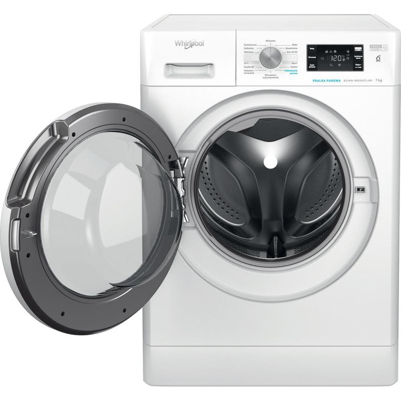 Whirlpool Pralka Wolnostojące FFB 7259 WV PL Biel Ładowany od frontu B Frontal open