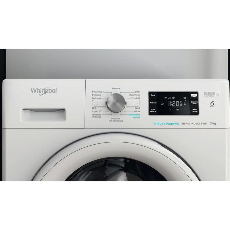 Whirlpool Pralka Wolnostojące FFB 7259 WV PL Biel Ładowany od frontu B Control panel