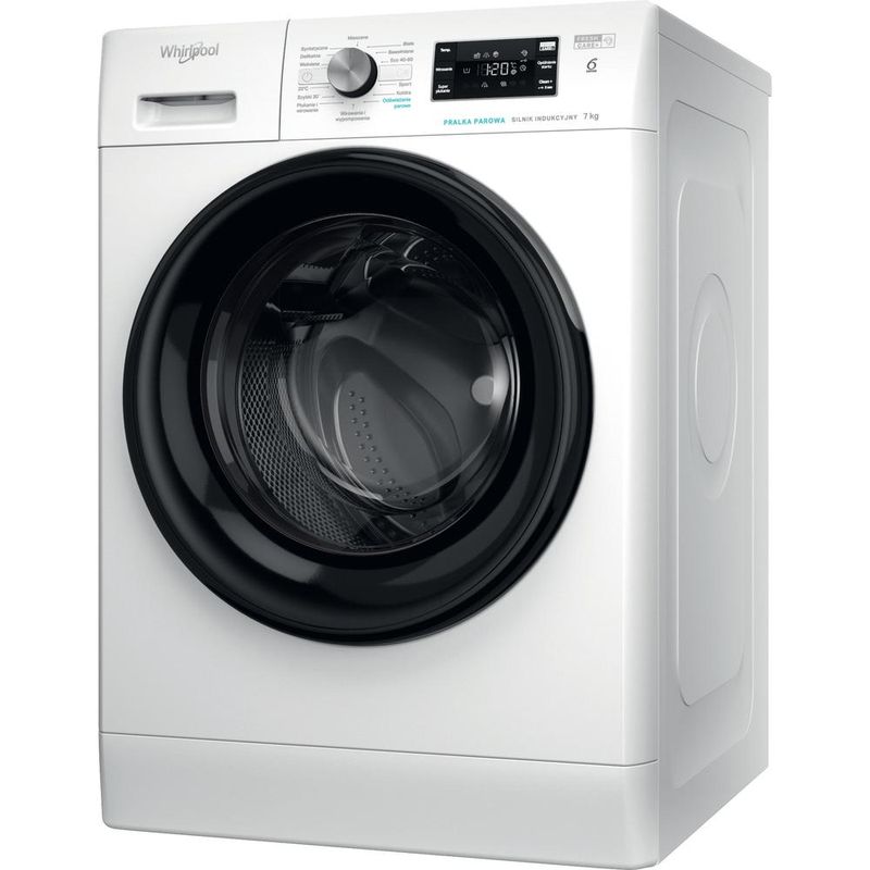 Whirlpool Pralka Wolnostojące FFB 7259 BV PL Biel Ładowany od frontu B Perspective