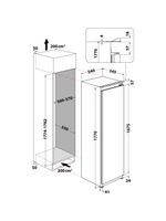 Whirlpool Lodówka Do zabudowy ARG 18081 Biel Technical drawing