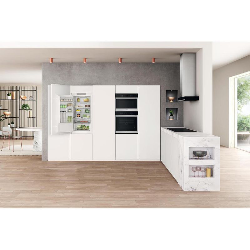 Whirlpool Lodówka z zamrażarką Do zabudowy WHC18 T322 Biel Dwudrzwiow(y)a Lifestyle frontal open