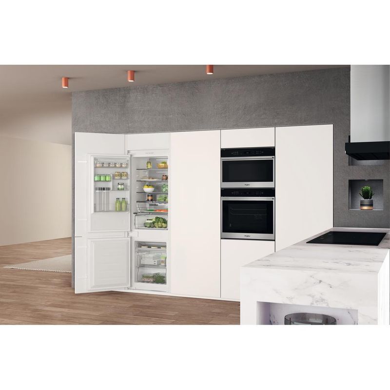 Whirlpool Lodówka z zamrażarką Do zabudowy WHC18 T141 Biel Dwudrzwiow(y)a Lifestyle perspective open