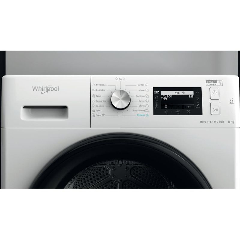 Whirlpool Suszarka FFT D 8X3B EE Biel Lifestyle control panel