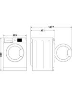 Whirlpool Pralka Wolnostojące FFB 7259 BV PL Biel Ładowany od frontu B Technical drawing