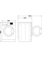 Whirlpool Pralkosuszarka Wolnostojące FWDG 861483E WV EU N Biel Ładowany od frontu Technical drawing
